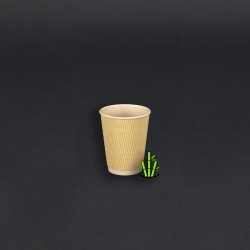 24 cl papkrus (bambus), varme drikke, ripple wall, 500 stk.