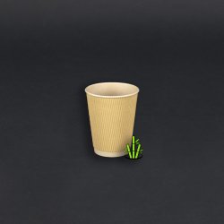 36 cl papkrus (bambus), varme drikke, ripple wall, 500 stk.