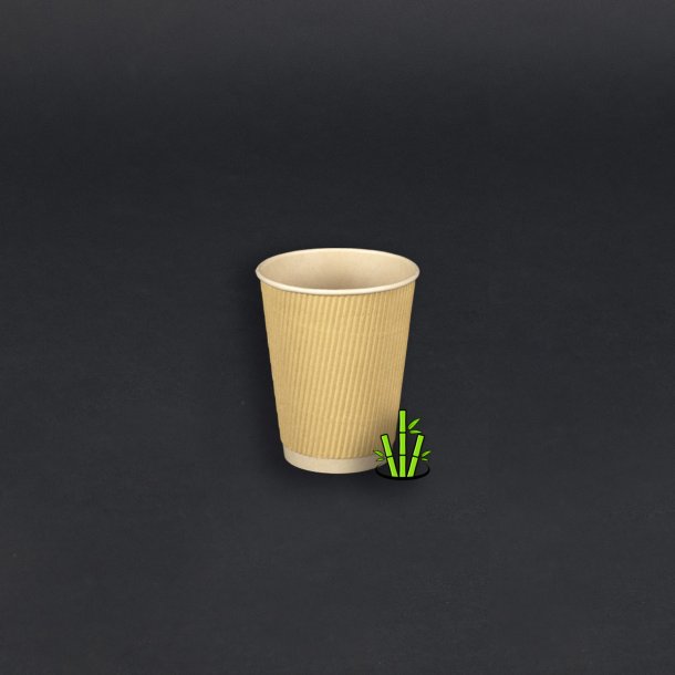 36 cl papkrus (bambus), varme drikke, ripple wall, 500 stk.
