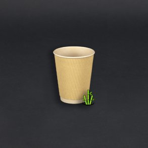 48 cl papkrus (bambus), varme drikke, ripple wall, 500 stk.