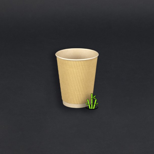 48 cl papkrus (bambus), varme drikke, ripple wall, 500 stk.