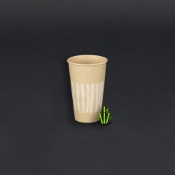 48 cl papkrus (bambus), varme drikke, single wall, 1.000 stk.