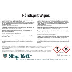 Hndsprit 85%, wipes, 100 stk.