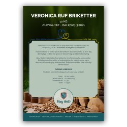 HELT TRK!, trbriketter RUF, 960kg, A1 kvalitet, frit leveret