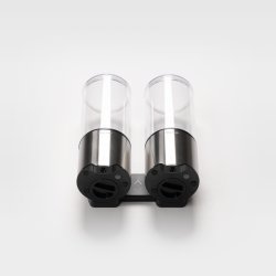 Vandtt dispenser - sbe, shampoo, hndsprit (gel). Berringsfri. Regulerbar mngde. Dobbel.