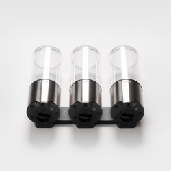 Vandtt dispenser - sbe, shampoo, hndsprit (gel). Berringsfri. Regulerbar mngde. Trippel.