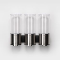 Vandtt dispenser - sbe, shampoo, hndsprit (gel). Berringsfri. Regulerbar mngde. Trippel.