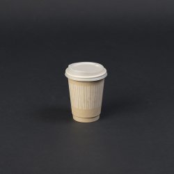 Hvidt PP lg med drikkehul til 240 ml bger til varme drikke 1000 stk