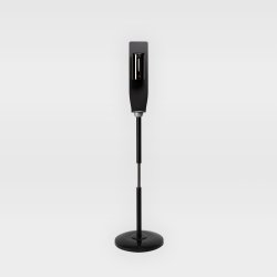 Dispenser - hndsprit (gel)/sbe. Berringsfri. Med gulvstander. Genopfyldelig. Sort.