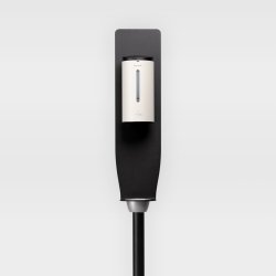 Dispenser - hndsprit (gel)/sbe. Berringsfri. Med gulvstander. Genopfyldelig. Hvid.