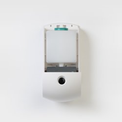 Dispenser - sbe, hndsprit (gel). Berringsfri. Genopfyldelig. Regulerbar mngde.