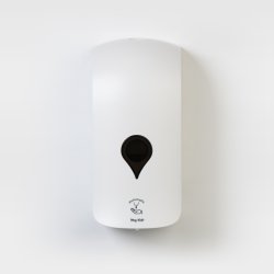 Dispenser - sbe, hndsprit (gel). Berringsfri. Genopfyldelig. Regulerbar mngde.