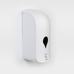 Dispenser til skummende sbe/hnddesinfektion. Berringsfri. Genopfyldelig. Regulerbar mngde.