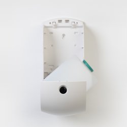 Dispenser til skummende sbe/hnddesinfektion. Berringsfri. Genopfyldelig. Regulerbar mngde.