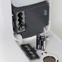 Dispenser til skummende sbe/hnddesinfektion. Berringsfri. Genopfyldelig. Regulerbar mngde.