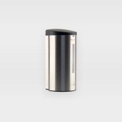 Dispenser - sbe, hndsprit (gel). Berringsfri. Genopfyldelig. Regulerbar mngde. Brstet stl.