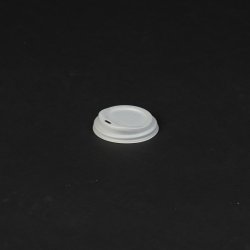 Hvidt PP lg med drikkehul til 240 ml bger til varme drikke 1000 stk