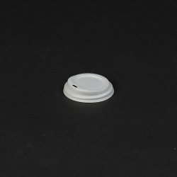 Hvidt PP lg med drikkehul til 360 ml bger til varme drikke 1000 stk